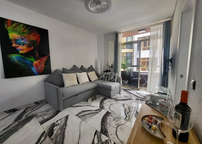 Apartament 2 Bedrooms Flat + Balcony + Parking At Canteras